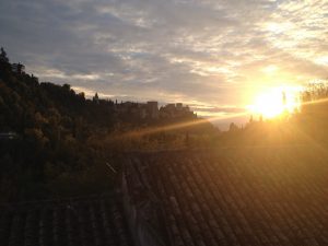 Die Alhambra von Sacromonte aus gesehen (Herbst 2015)