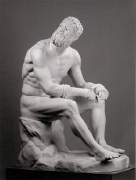 Einen vom Kampf schwer gezeichneten Athleten zeigt dieser Gipsabguss einer Bronzeskulptur aus dem Thermenmuseum in Rom.