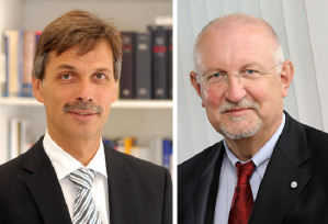Prof. Dr. Jrg Becker (links) und Prof. Dr. Dr. h.c. Klaus Backhaus