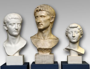 Marmorbsten im Archologischen Museum von Kaiserin Livia, Gemahlin des Kaisers Augustus und Mutter des spteren Kaisers Tiberius - die Originalskulpturen befinden sich in Kopenhagen