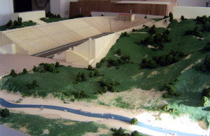 Modell des antiken Athener Stadions von Herodes Atticus, ab Mai im Archologischen Museum der Universitt Mnster zu sehen.