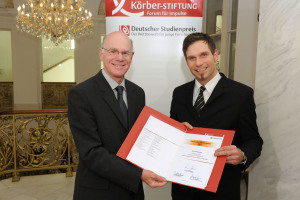 Dr. Torsten Rademacher mit Bundestagsprsident Dr. Norbert Lammert (Schirmherr des Deutschen Studienpreises)