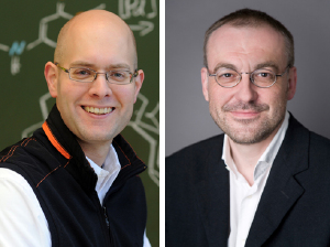 Prof. Dr. Frank Glorius (links) und Prof. Dr. Thomas Bauer