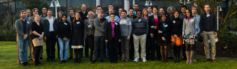 Zum Auftakt des von der WWU koordinierten Projektes "Nano3Bio" traf sich das Konsortium kürzlich in Münster. Prof. Dr. Bruno Moerschbacher (6. v. l.) erwartet von der Zusammenarbeit große Fortschritte.