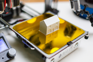 Ein Haus fr die Miniaturstadt aus dem 3-D-Drucker