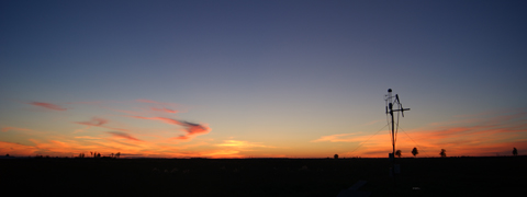 Sonnenuntergang an der Station im Moor. (Foto: E. Fleischer)