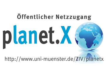 planetX-Logo im Aufkleber-Format