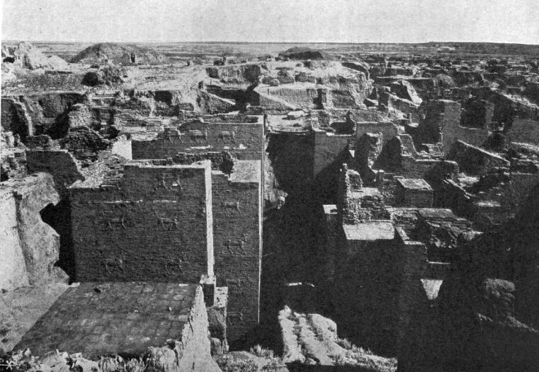 Excavations at the Ishtar Gate, from R. Koldwey, The excavations at Babylon (London 1914), fig. 19