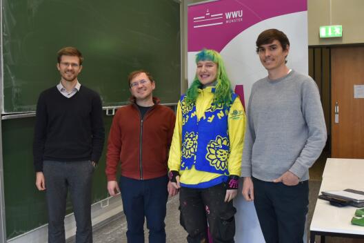 Benjamin Brück, Dmitry Kabanov, Catherine Ray and Markus Tempelmayr presented their research topics.