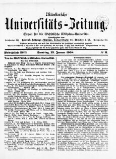 Universitäts-Zeitung vom 25.1.1908