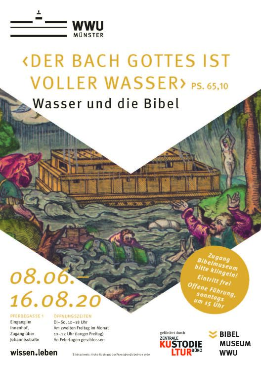 Plakat der Ausstellung Wasser und die Bibel vom 08.06. bis 16.08.2020