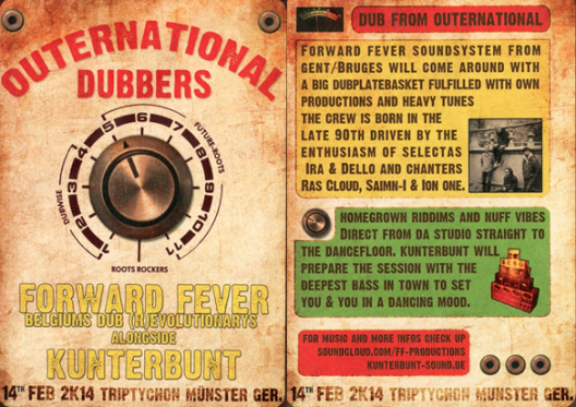 Flyer Front And Back From Outernational Dubbers