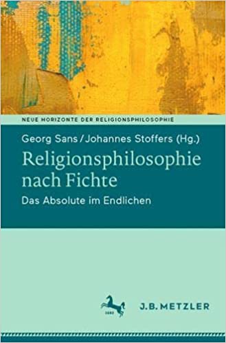 Verlagscover. Überschrift: Religionsphilosophie nach Fichte auf blauen Grund. 