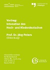 Vortrag: Intonation des Hoch- und Niederdeutschen von Prof. Dr. Jörg Peters