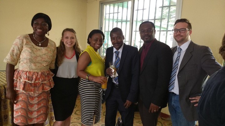 Die Delegation der WWU Münster mit den PartnerInnen der Université Omar Bongo