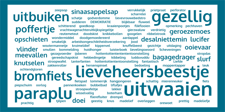 Wortwolke niederländische Lieblingswörter