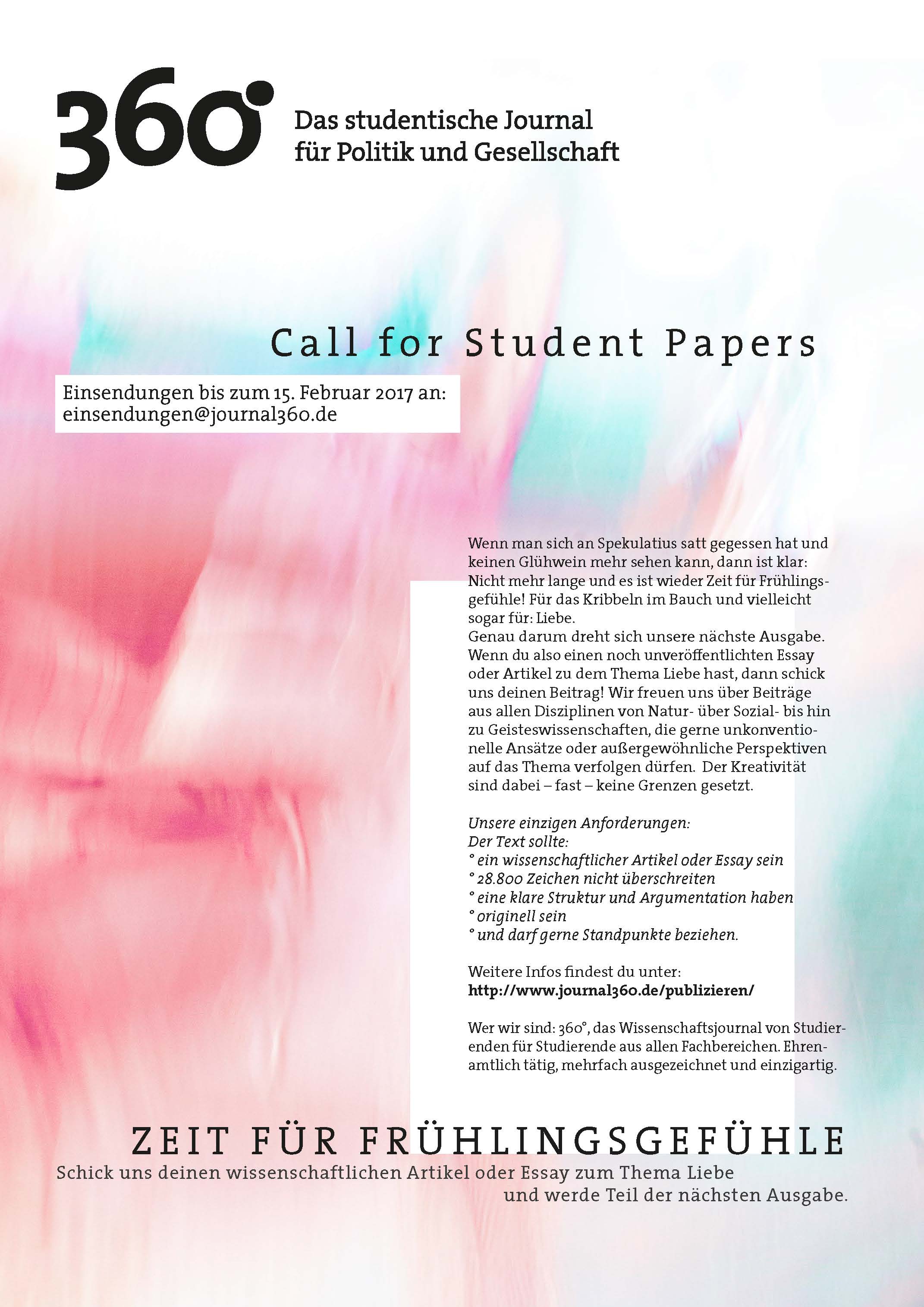 Call For Student Papers