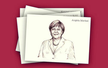 Karikatur von Angela Merkel