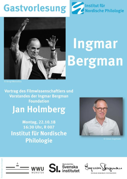 Plakat zum Gastvortrag Ingmar Bergman