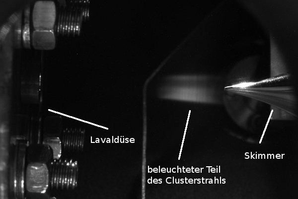 Bild eines Clusterstrahls