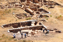 Römische Fundamente im Heiligtumsbezirk des Iuppiter Dolichenus
