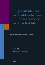 Buchcover „Jewish Identity and Politics between the Maccabees and Bar Kokhba“