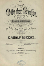 Titelblatt des Oratoriums von Carl Adolf Lorenz 