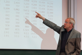 Mit Ergebnissen aus der empirischen Wirtschaftsforschung belegte Prof. Dr. Johannes Berger seine Thesen.