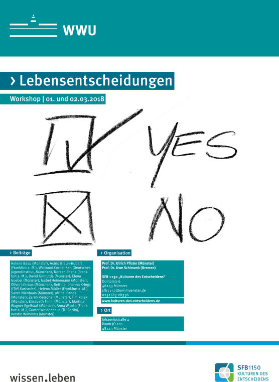 Poster of the workshop "Lebensentscheidungen"