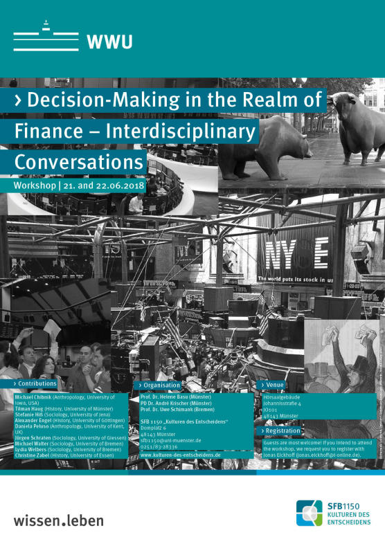Poster of the workshop "Decision-Making in the Realm of Finance – Interdisciplinary Conversations"
