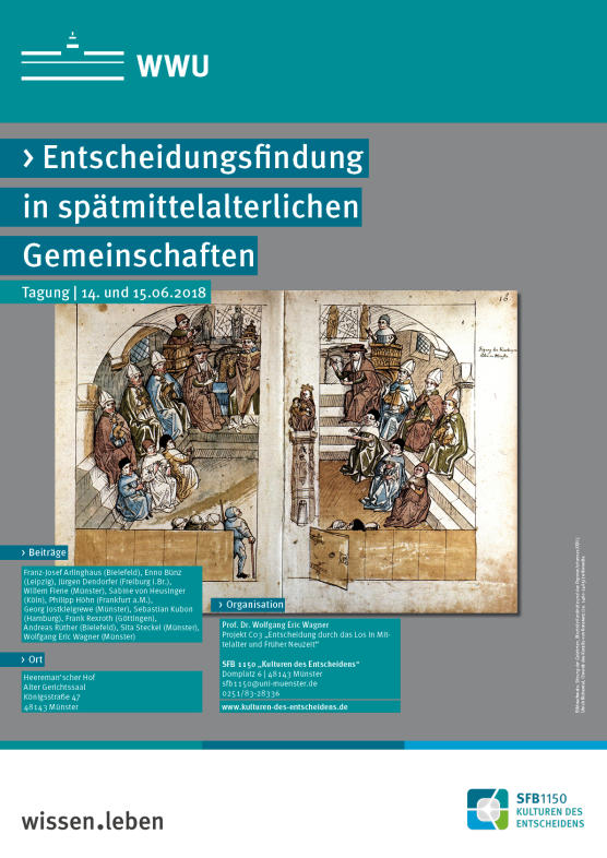 Poster of the conference „Entscheidungsfindung in spätmittelalterlichen Gemeinschaften“