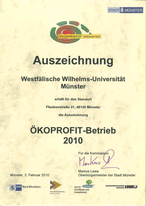 Ökoprofit Urkunde