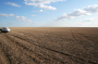 Ein abgeerntetes Weizenfeld erstreckt sich bis zum Horizont. (Foto: WWU/Johannes Kamp)