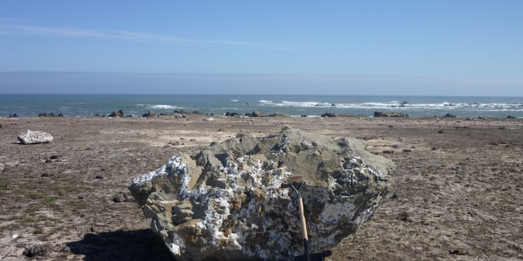 Dieser Gesteinsblock wurde vom Tsunami auf die Küste transportiert.<address>© Bahlburg/Spiske</address>