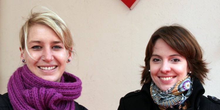 Zwei der Gründerinnen der &quot;Arbeitsgruppe Internet&quot;: Karoline Frohlinde (links) und Britta Rottbeck<address>© WWU - privat</address>