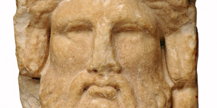 Marmorne Hermenbekrönung des Bacchus, angeblich aus Pompeji, 1. Jh. n. Chr.<address>© WWU - R. Dylka</address>