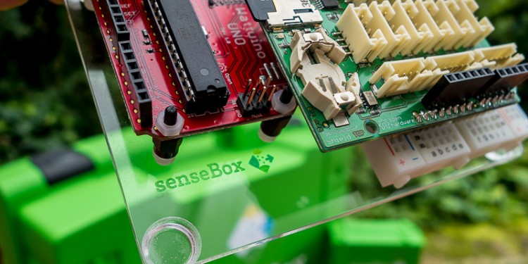 Die &quot;SenseBox&quot; - ein Bausatz mit Sensoren zur Messung von Klimadaten<address>© WWU/ifgi</address>