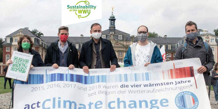 The Münster branch of the “Scientists for Future” initiative supports sustainability with a variety of campaigns and projects.<address>© private source</address>