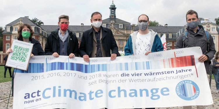 The Münster branch of the “Scientists for Future” initiative supports sustainability with a variety of campaigns and projects.<address>© private source</address>