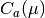 C_a(\mu)