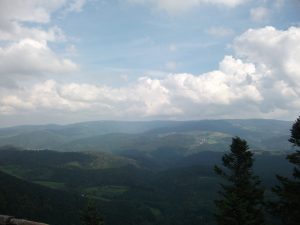 In den Bergen während der Wanderung