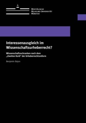 Cover Interessenausgleich im Wissenschaftsurheberrecht?