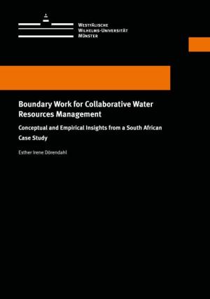 Cover Boundary Work for Collaborative Water Resources Management