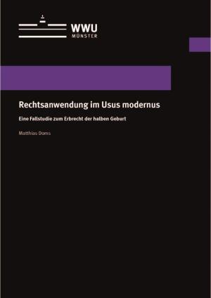 Cover Rechtsanwendung im Usus modernus