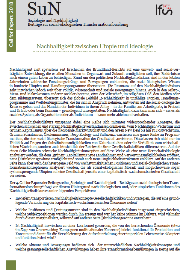 Ansehen Bd. 6 Nr. 1 (2020): Nachhaltigkeit zwischen Utopie und Ideologie II