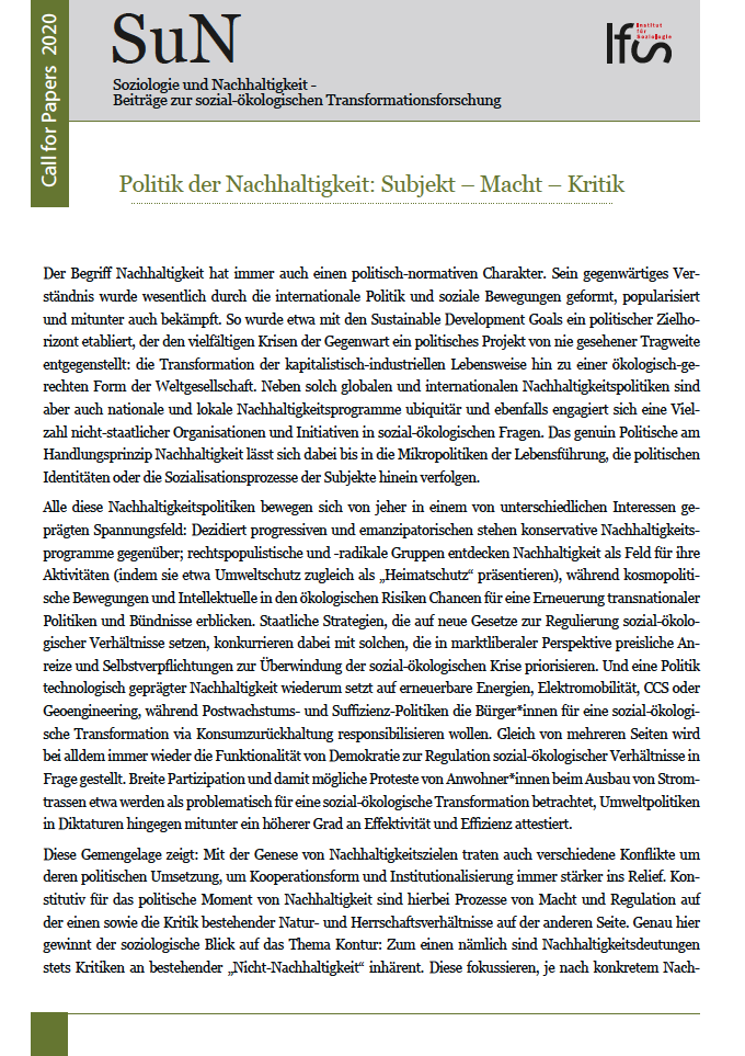 					Ansehen Bd. 7 Nr. 2 (2021): Politik der Nachhaltigkeit: Subjekt - Macht - Kritik I
				