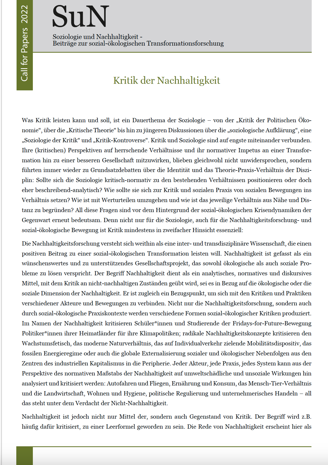 Ansehen Bd. 9 Nr. 2 (2023): Kritik der Nachhaltigkeit