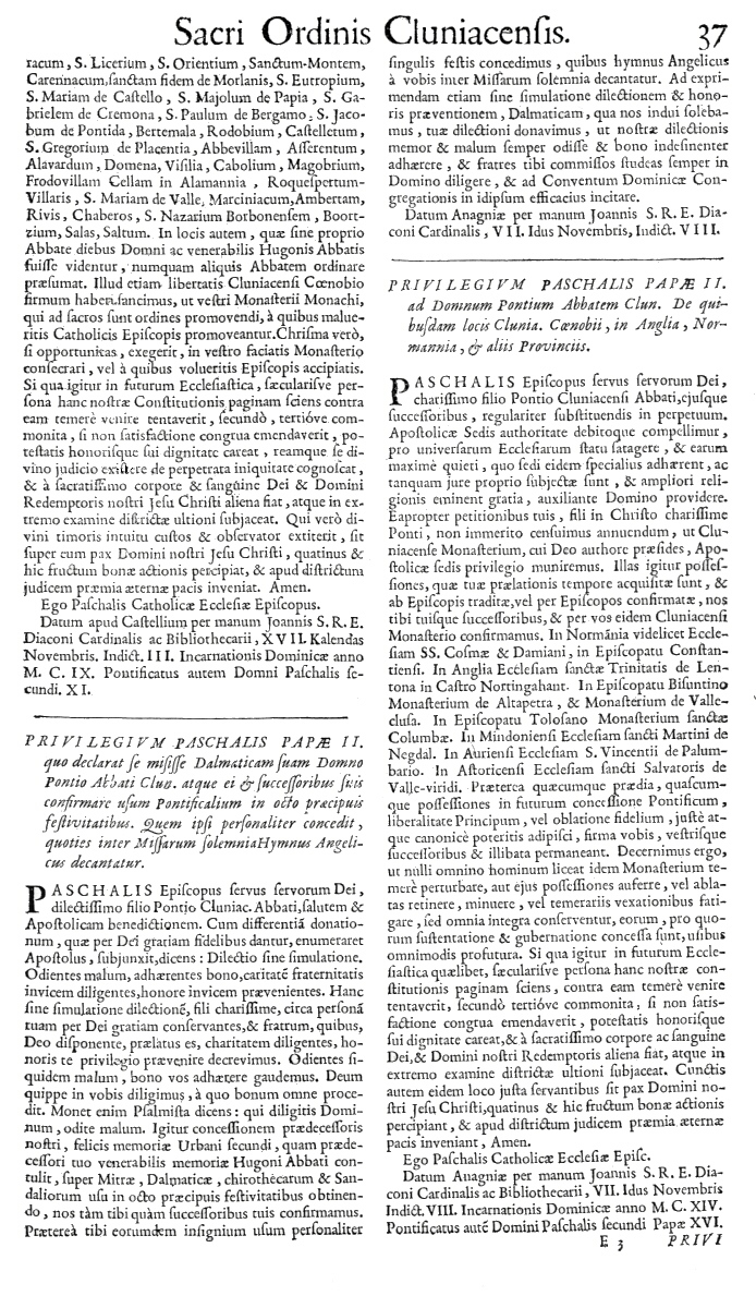   Bullarium Cluniacense p. 037     ⇒ Index privilegiorum    