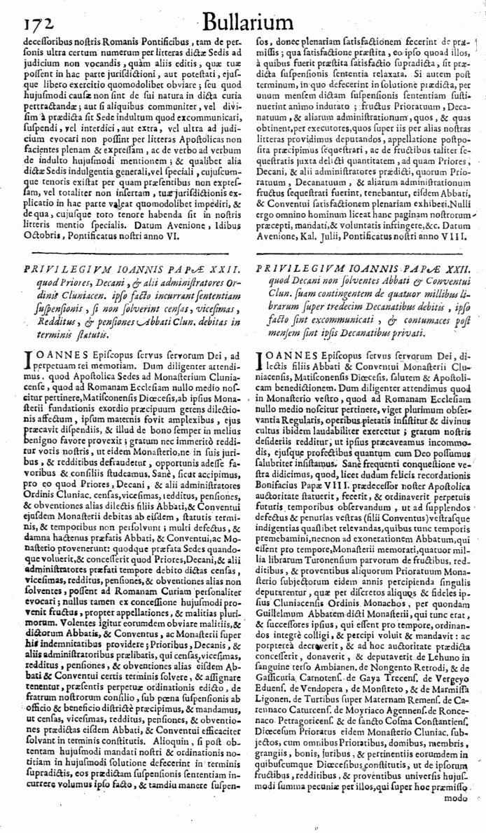   Bullarium Cluniacense p. 172     ⇒ Index privilegiorum    