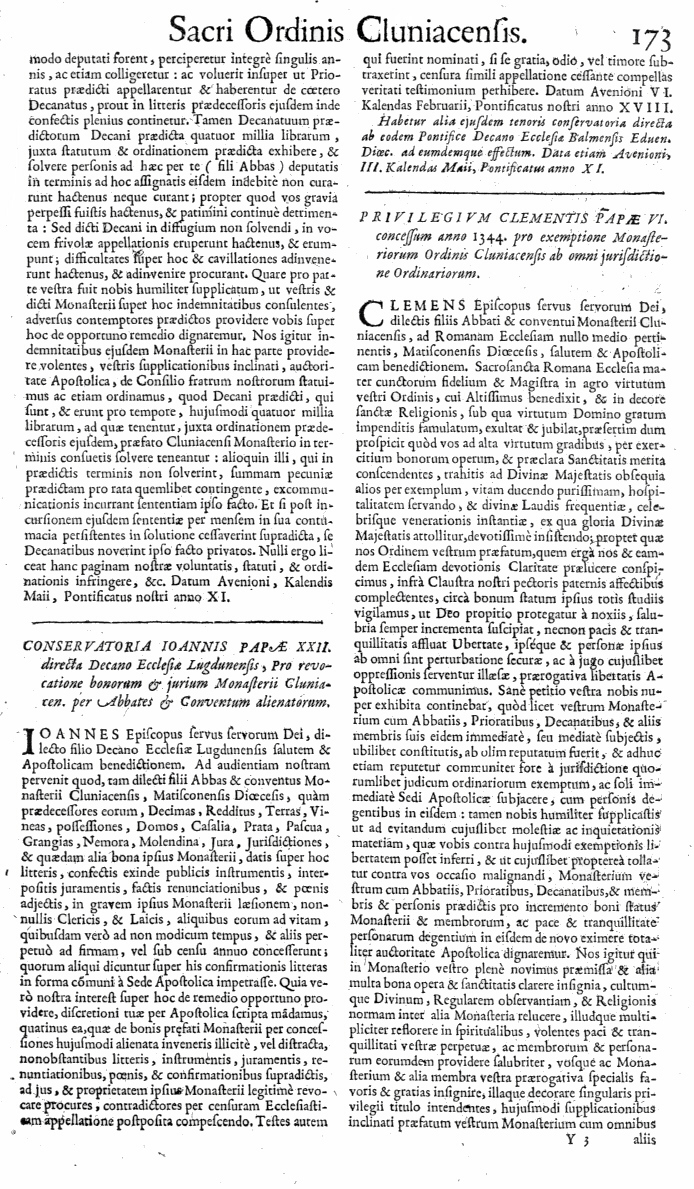   Bullarium Cluniacense p. 173     ⇒ Index privilegiorum    
